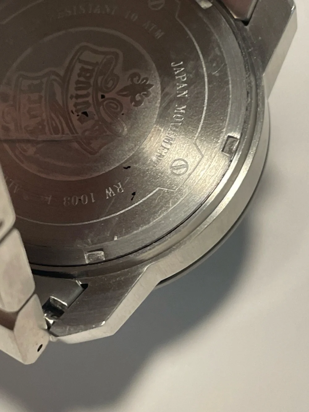 Rock Revival Mens Stainless Steel Heavy Watch Time Date Silver Black